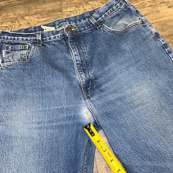 Vintage Carhartt Denim Jeans y2k Men Size 38x32 B146 DST Cotton Distress Work - Picture 6 of 12